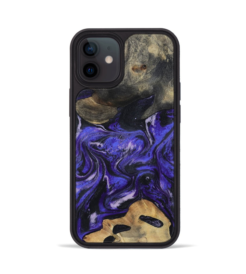 iPhone 12 Wood Phone Case - Ireland (Purple, 801415)