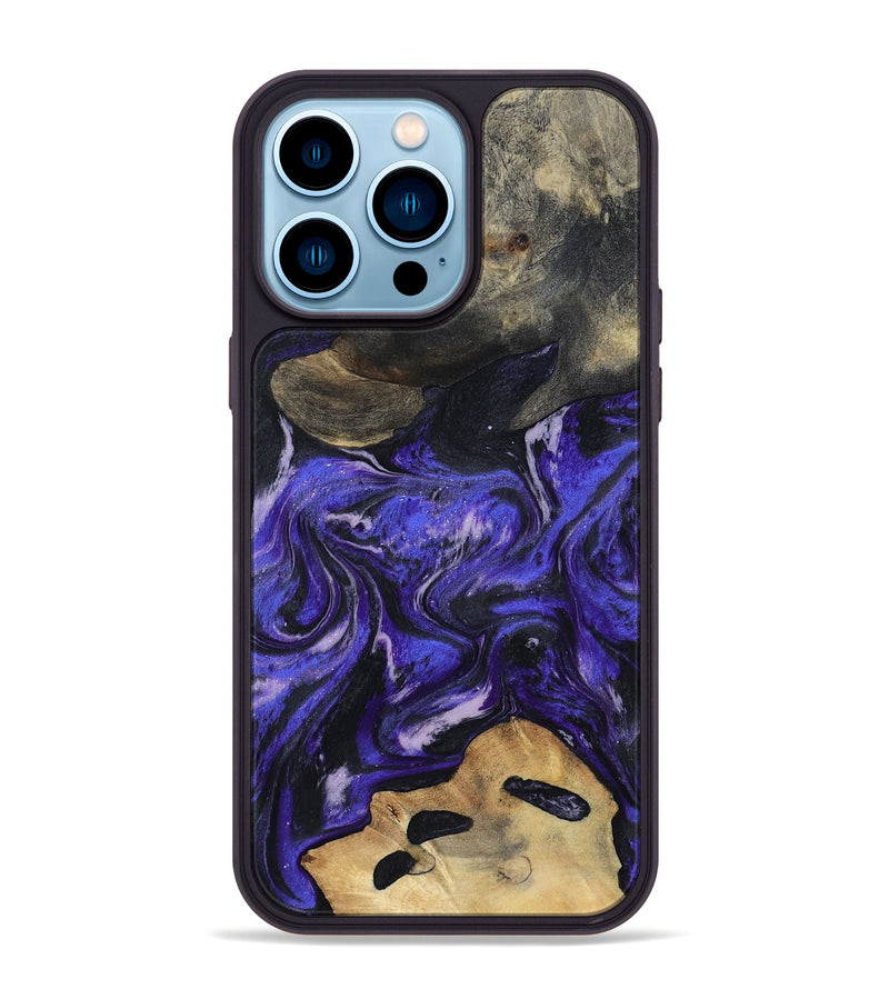 iPhone 14 Pro Max Wood Phone Case - Ireland (Purple, 801415)