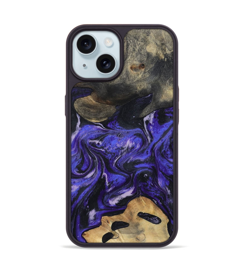 iPhone 15 Wood Phone Case - Ireland (Purple, 801415)