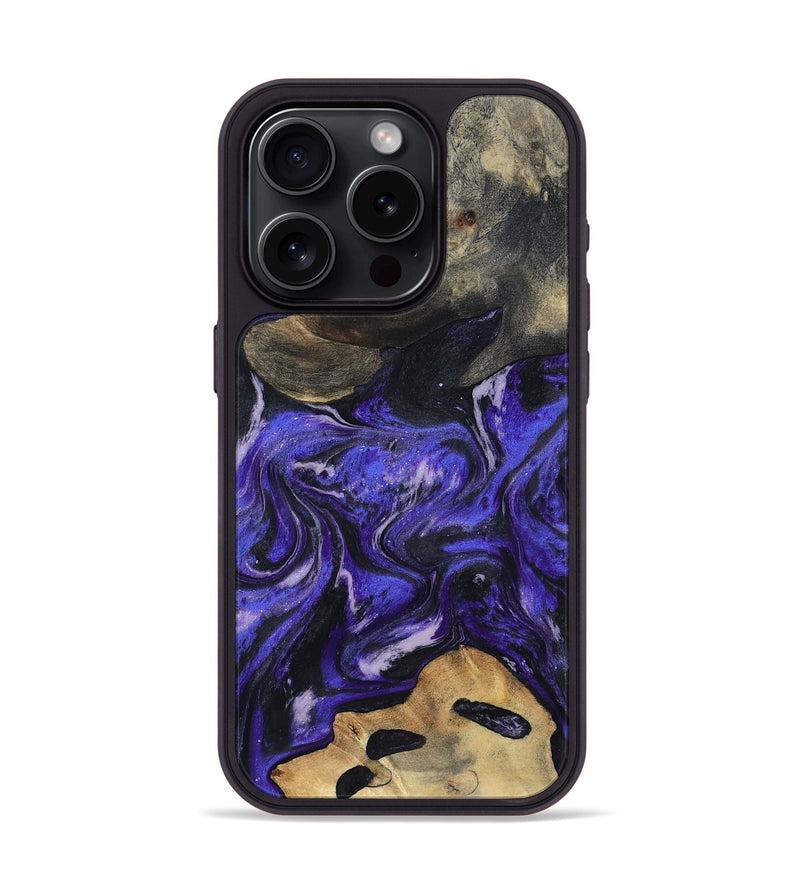 iPhone 15 Pro Wood Phone Case - Ireland (Purple, 801415)