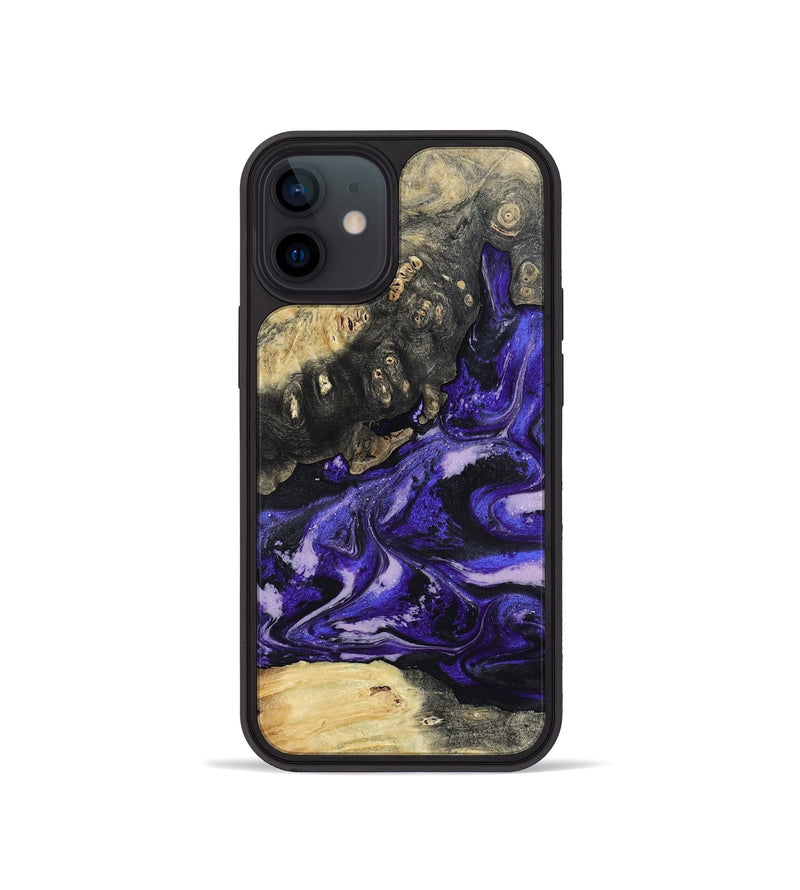 iPhone 12 mini Wood Phone Case - Nya (Purple, 801416)