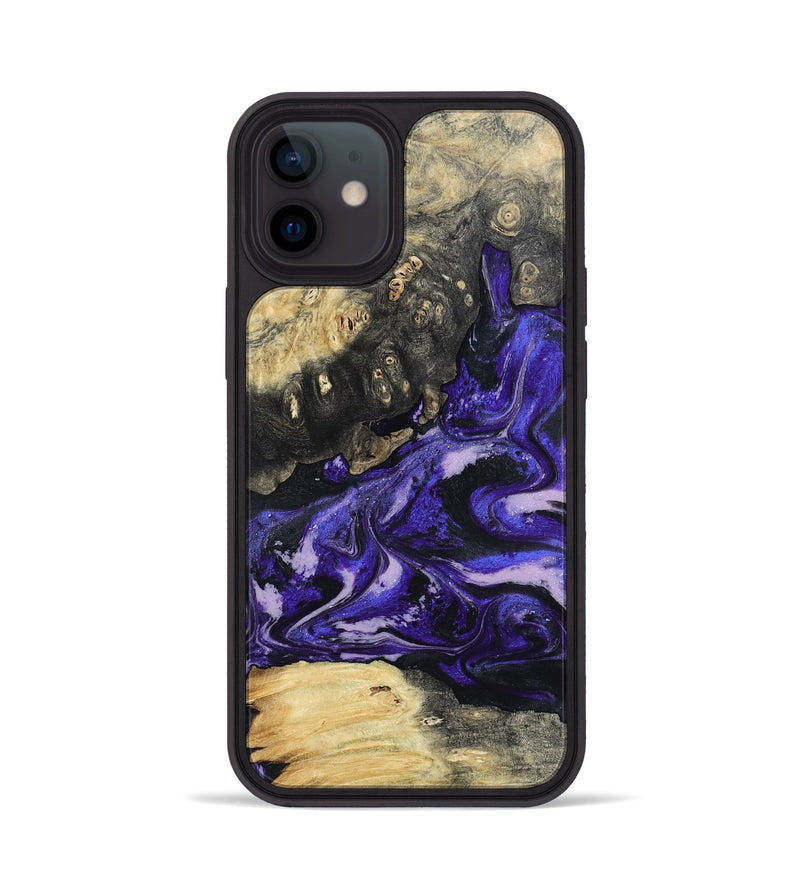 iPhone 12 Wood Phone Case - Nya (Purple, 801416)