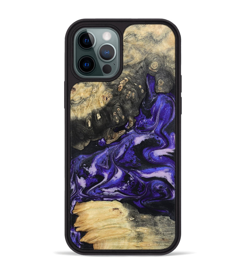 iPhone 12 Pro Max Wood Phone Case - Nya (Purple, 801416)