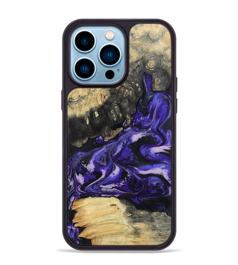 iPhone 14 Pro Max Wood Phone Case - Nya (Purple, 801416)