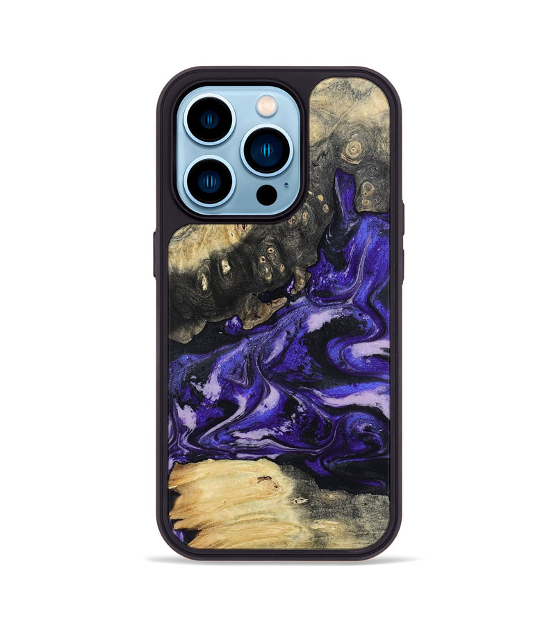 iPhone 14 Pro Wood Phone Case - Nya (Purple, 801416)