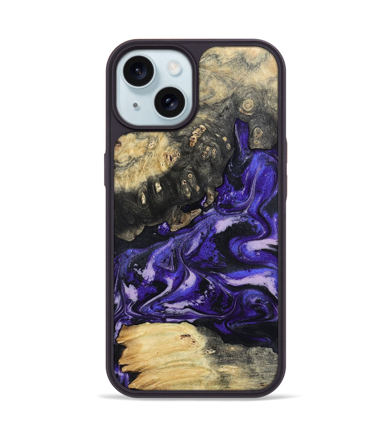iPhone 15 Wood Phone Case - Nya (Purple, 801416)