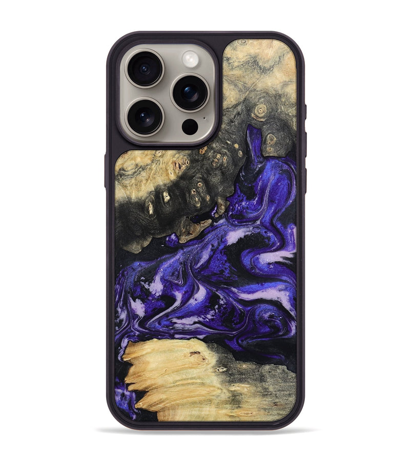iPhone 15 Pro Max Wood Phone Case - Nya (Purple, 801416)