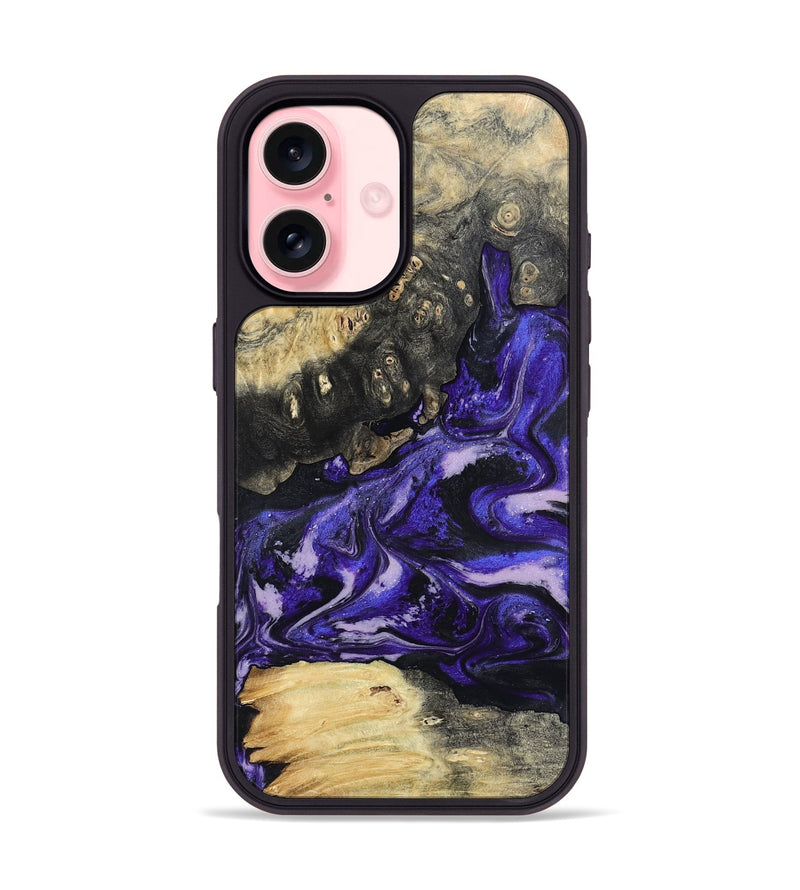 iPhone 16 Wood Phone Case - Nya (Purple, 801416)