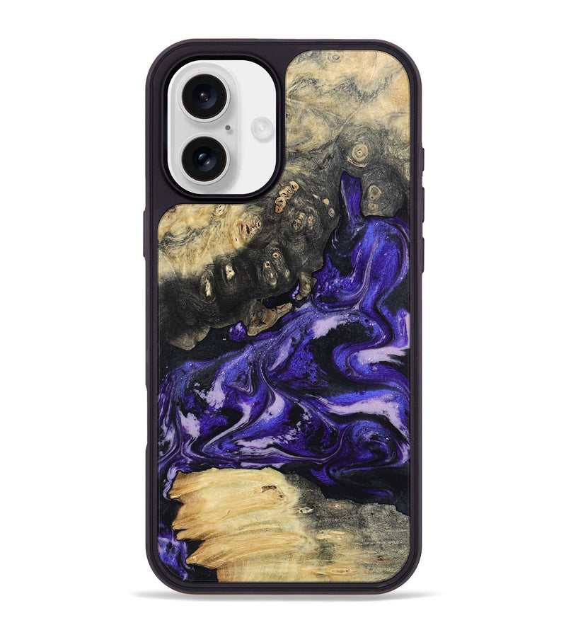 iPhone 16 Plus Wood Phone Case - Nya (Purple, 801416)