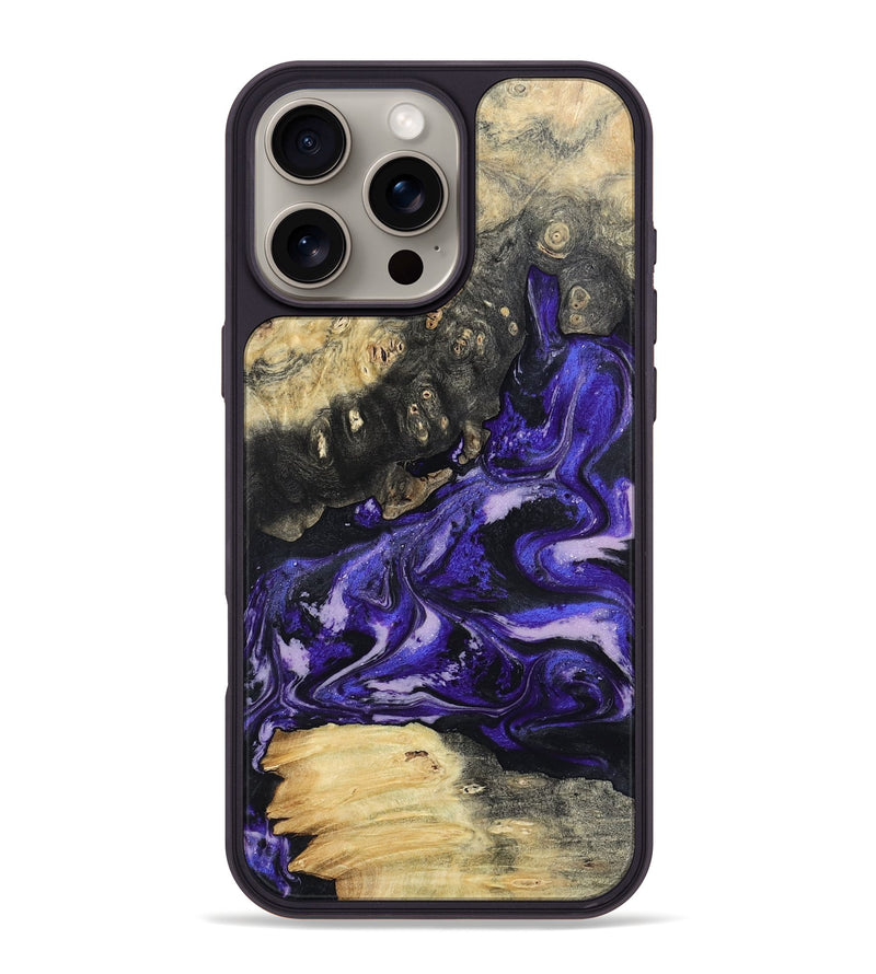 iPhone 16 Pro Max Wood Phone Case - Nya (Purple, 801416)