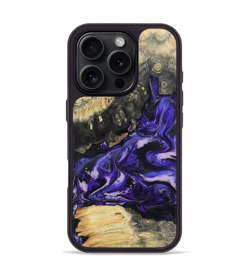 iPhone 16 Pro Wood Phone Case - Nya (Purple, 801416)