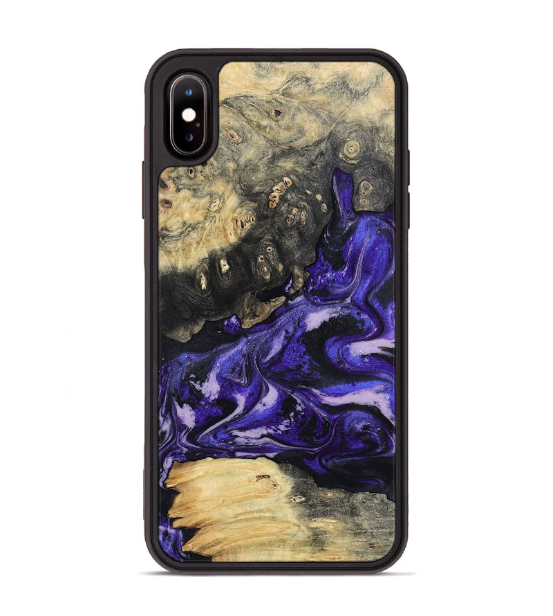 iPhone Xs Max Wood Phone Case - Nya (Purple, 801416)