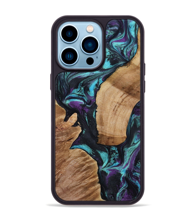 iPhone 14 Pro Max Wood Phone Case - Sloan (Purple, 801417)