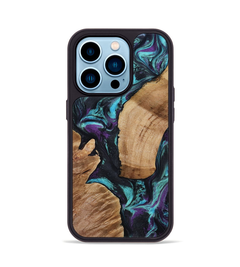 iPhone 14 Pro Wood Phone Case - Sloan (Purple, 801417)