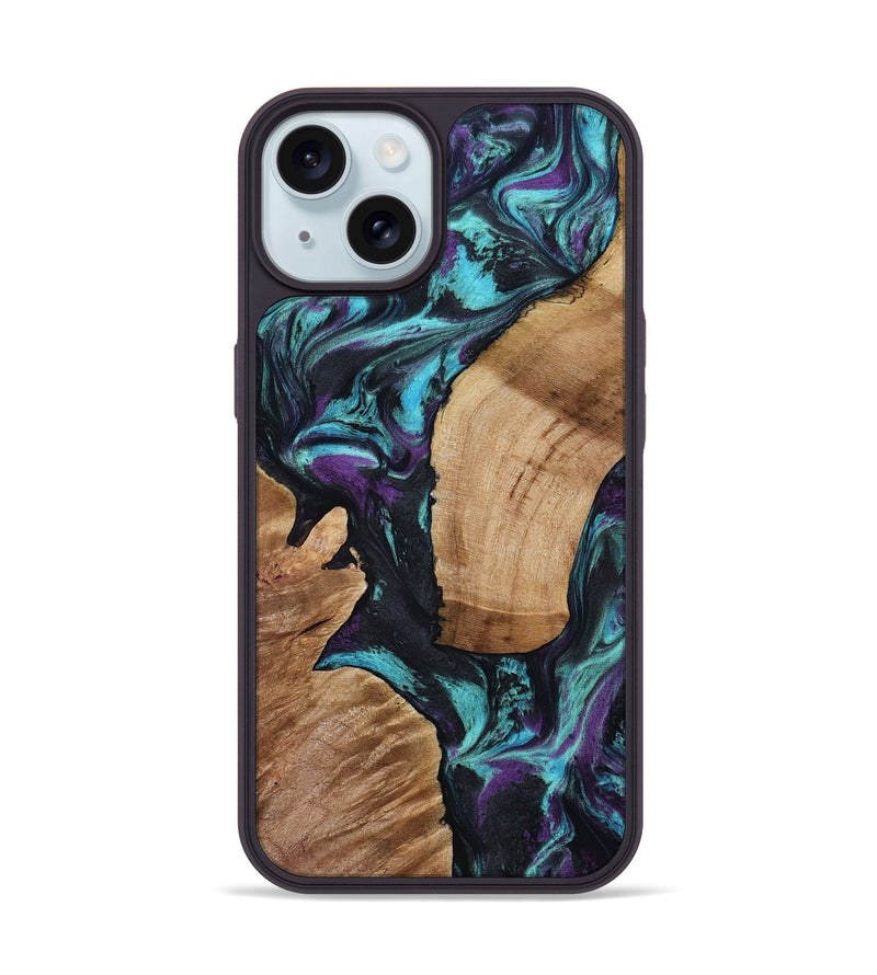 iPhone 15 Wood Phone Case - Sloan (Purple, 801417)