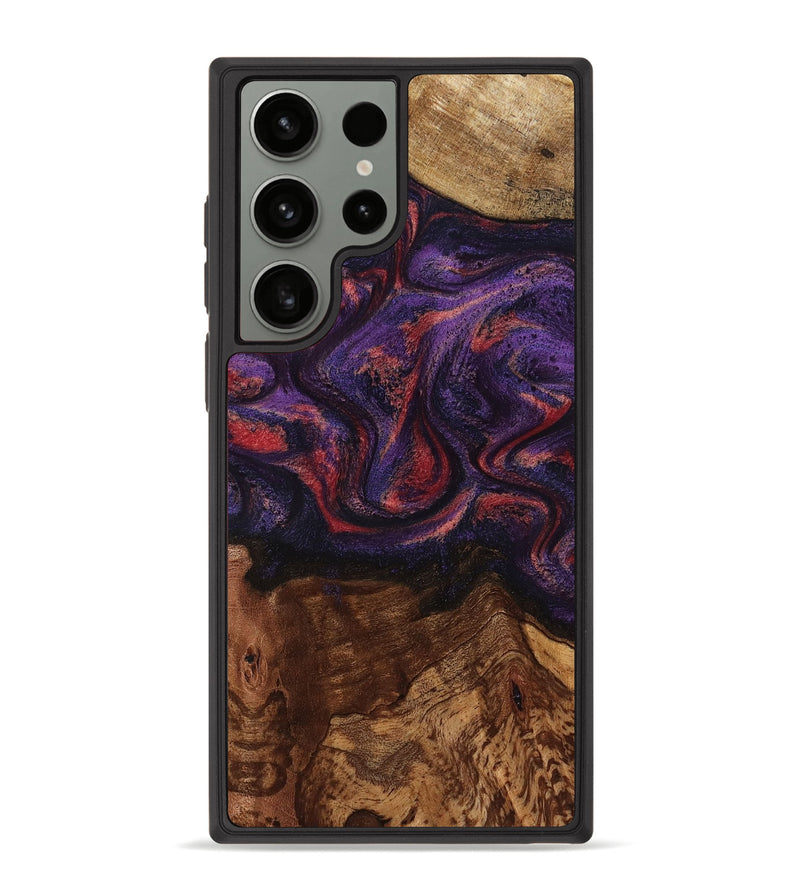 Galaxy S23 Ultra Wood Phone Case - Pattie (Purple, 801418)