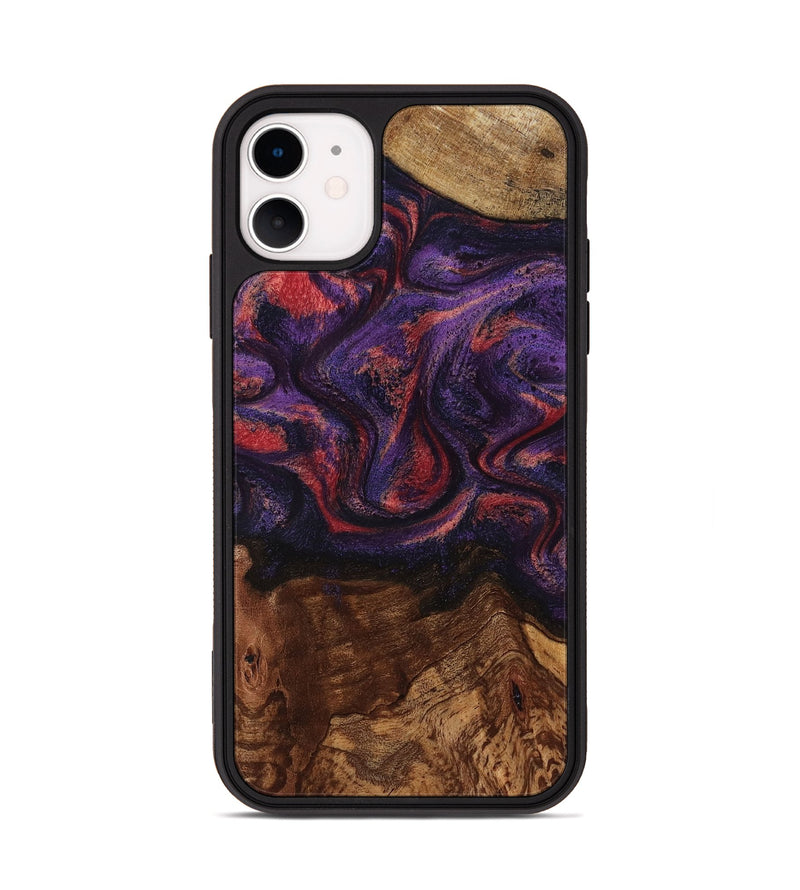 iPhone 11 Wood Phone Case - Pattie (Purple, 801418)