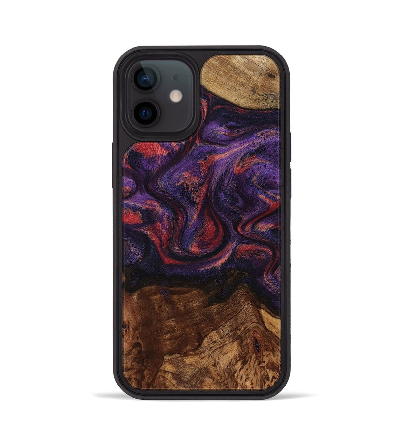 iPhone 12 Wood Phone Case - Pattie (Purple, 801418)