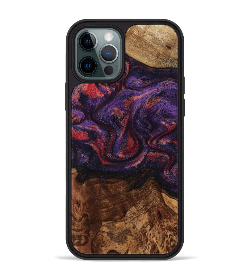 iPhone 12 Pro Max Wood Phone Case - Pattie (Purple, 801418)
