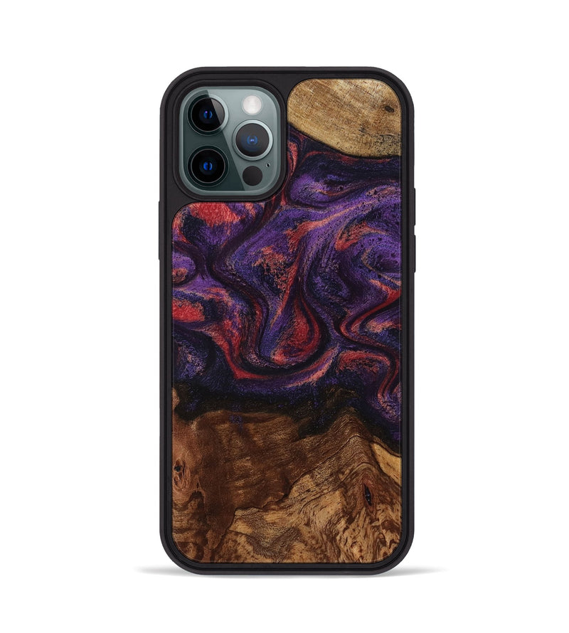 iPhone 12 Pro Wood Phone Case - Pattie (Purple, 801418)