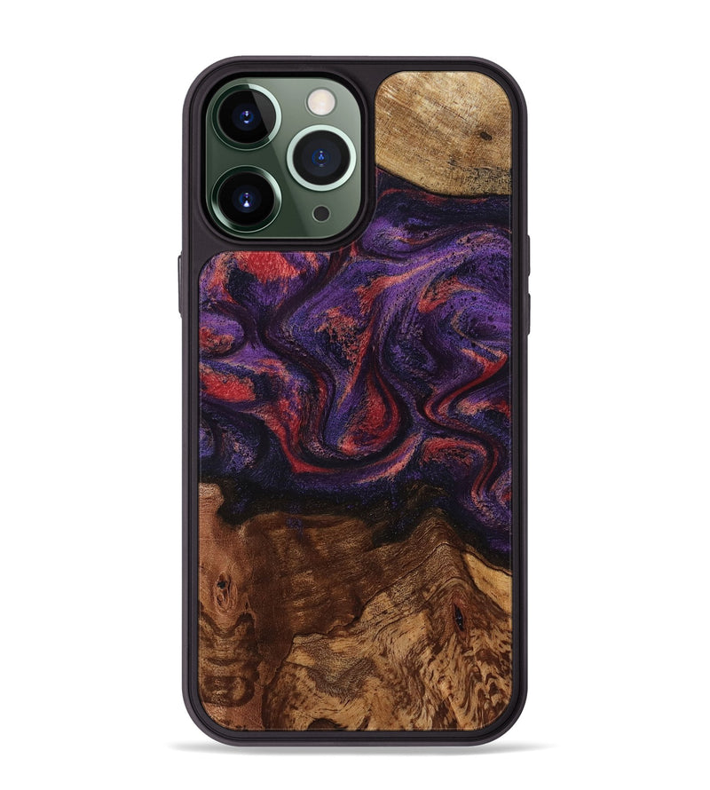 iPhone 13 Pro Max Wood Phone Case - Pattie (Purple, 801418)