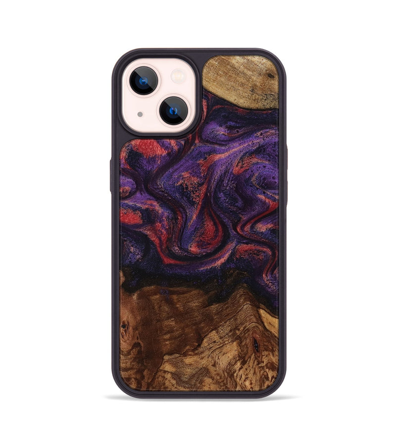 iPhone 14 Wood Phone Case - Pattie (Purple, 801418)
