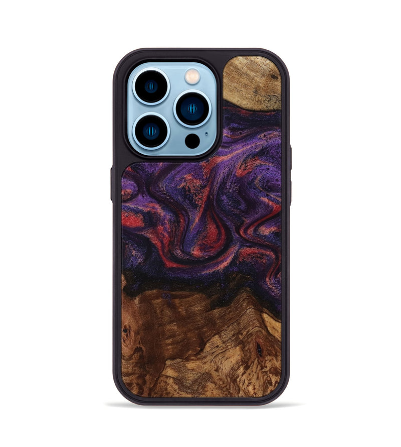 iPhone 14 Pro Wood Phone Case - Pattie (Purple, 801418)