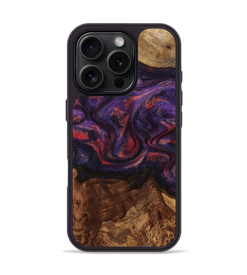 iPhone 16 Pro Wood Phone Case - Pattie (Purple, 801418)