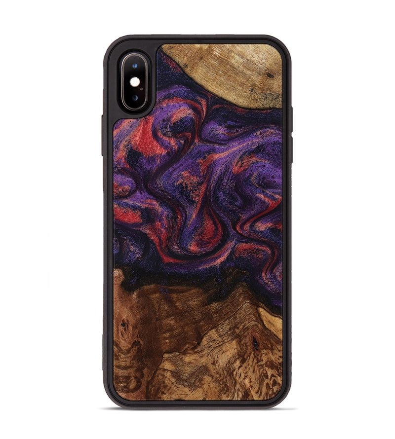 iPhone Xs Max Wood Phone Case - Pattie (Purple, 801418)