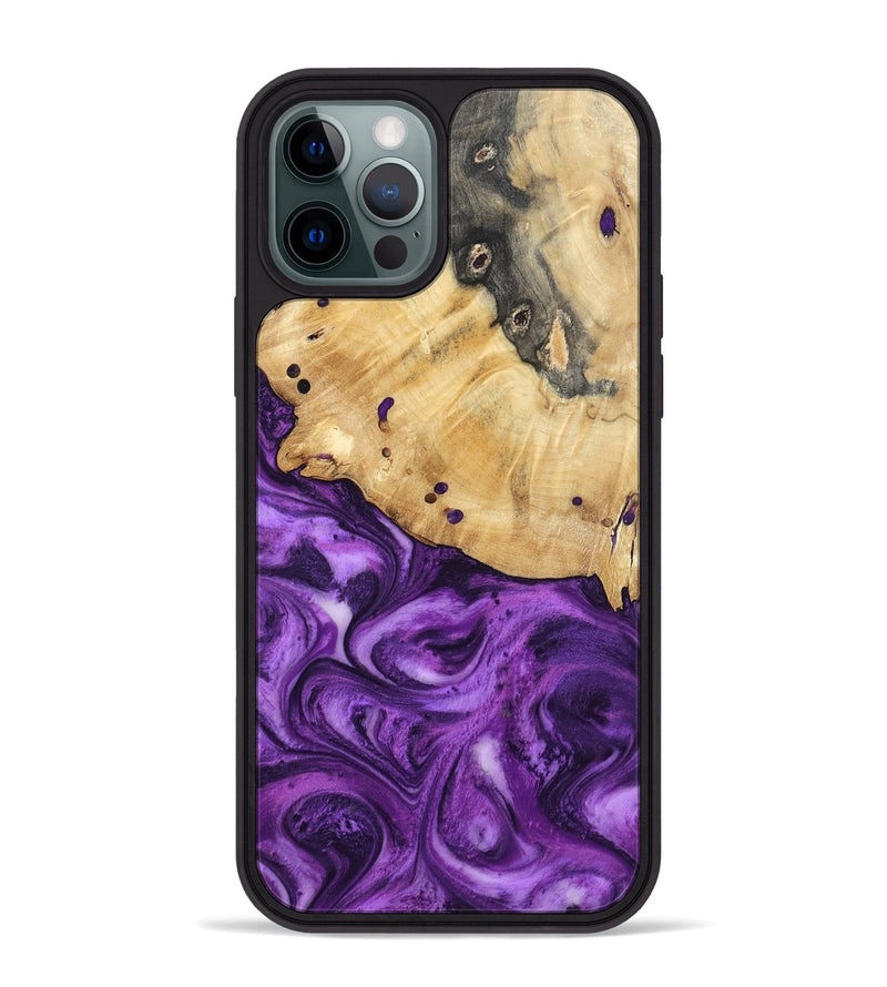 iPhone 12 Pro Max Wood Phone Case - Remy (Purple, 801419)