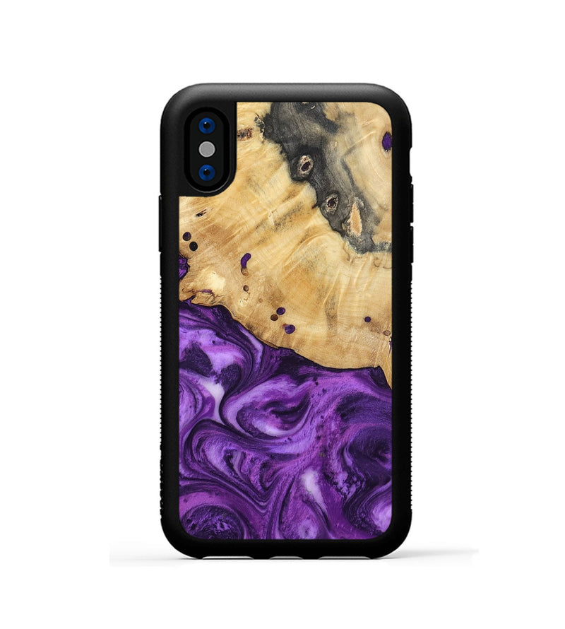 iPhone Xs Wood Phone Case - Remy (Purple, 801419)