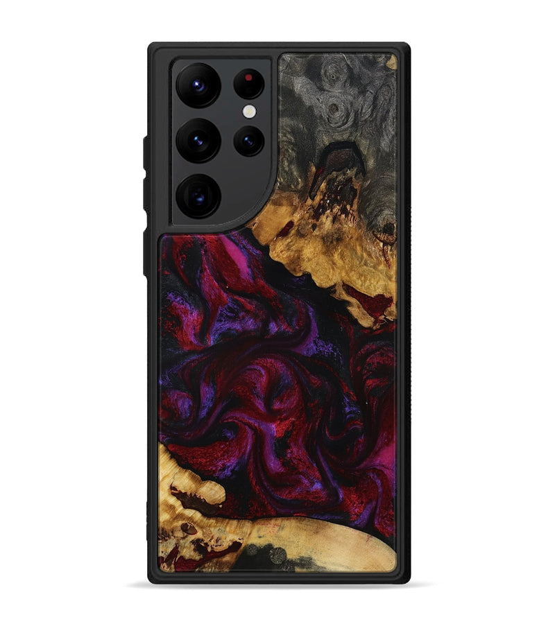 Galaxy S22 Ultra Wood Phone Case - Kaycee (Red, 801420)