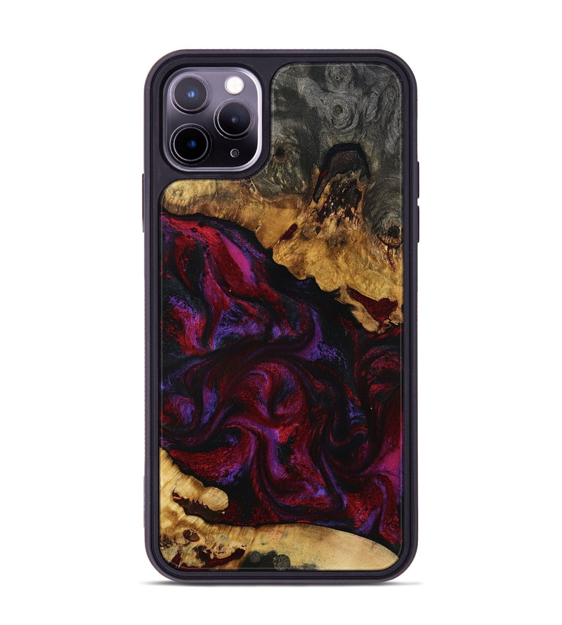 iPhone 11 Pro Max Wood Phone Case - Kaycee (Red, 801420)