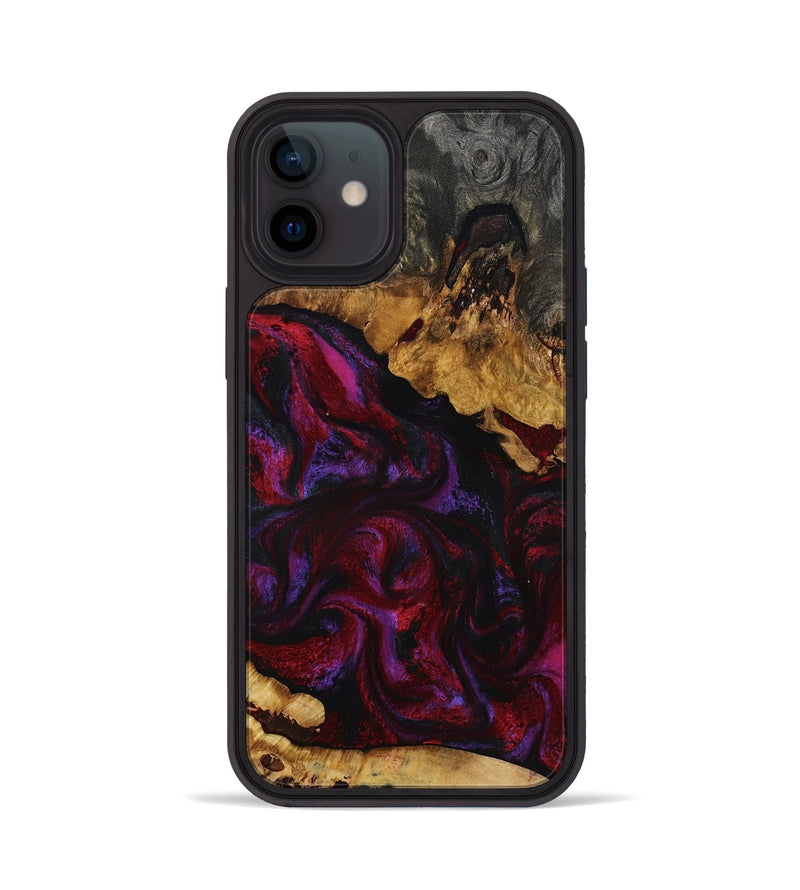 iPhone 12 Wood Phone Case - Kaycee (Red, 801420)