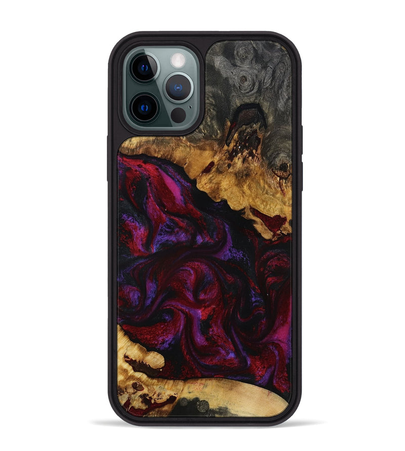 iPhone 12 Pro Max Wood Phone Case - Kaycee (Red, 801420)