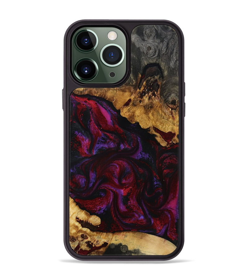 iPhone 13 Pro Max Wood Phone Case - Kaycee (Red, 801420)