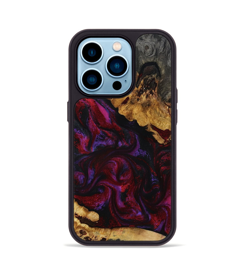 iPhone 14 Pro Wood Phone Case - Kaycee (Red, 801420)