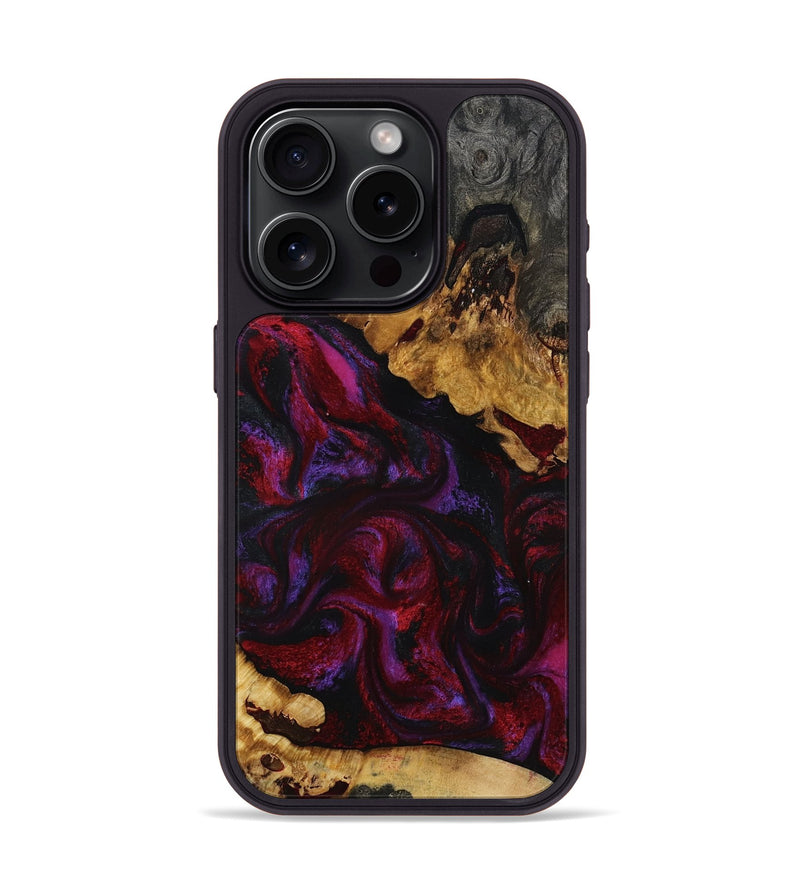 iPhone 15 Pro Wood Phone Case - Kaycee (Red, 801420)