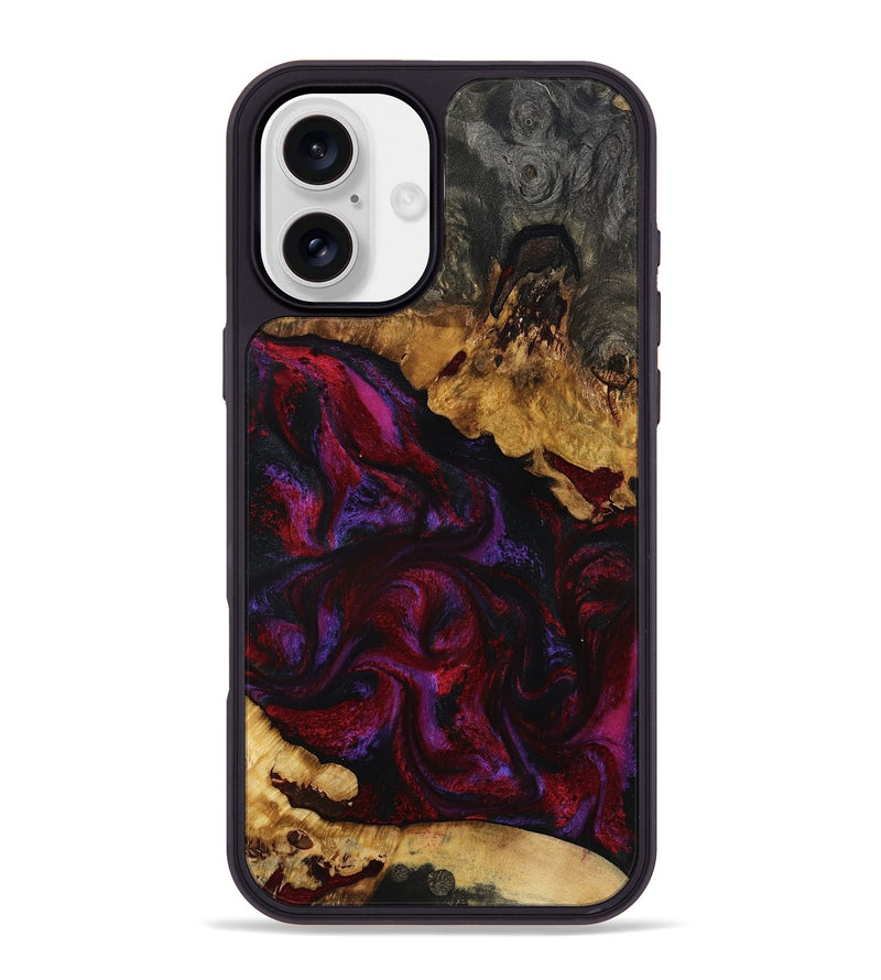 iPhone 16 Plus Wood Phone Case - Kaycee (Red, 801420)