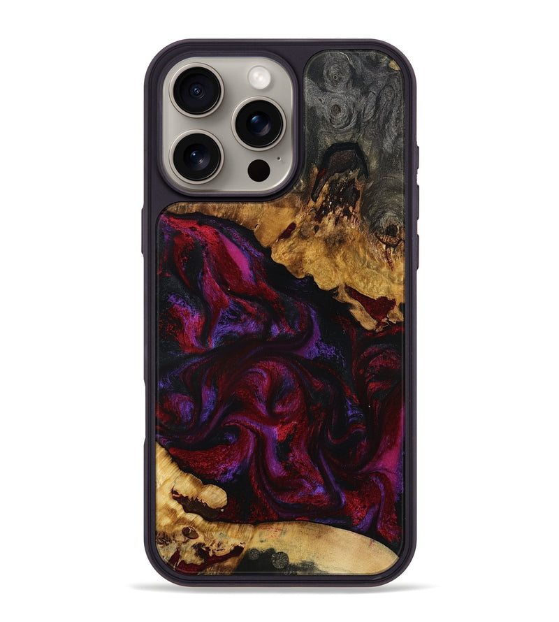 iPhone 16 Pro Max Wood Phone Case - Kaycee (Red, 801420)