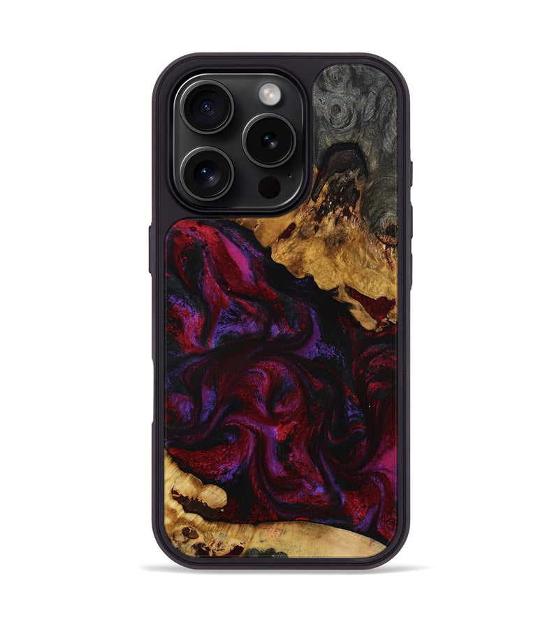 iPhone 16 Pro Wood Phone Case - Kaycee (Red, 801420)