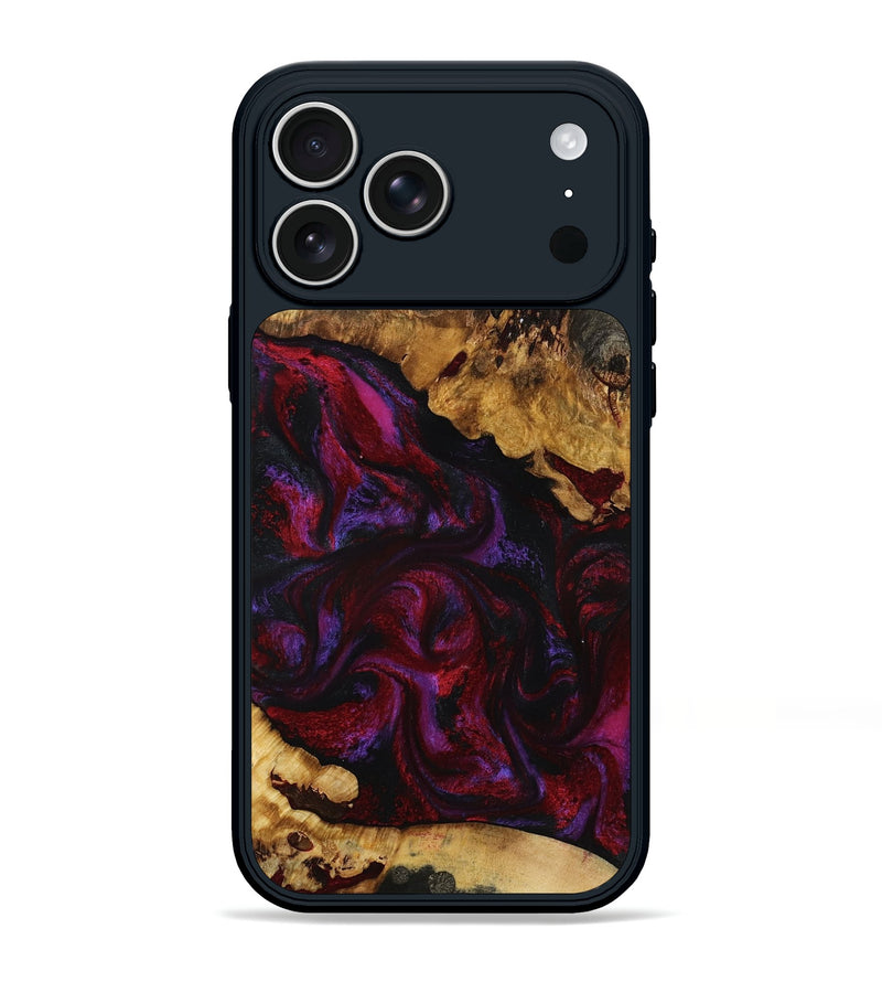 iPhone 17 Pro Max Wood Phone Case - Kaycee (Red, 801420)