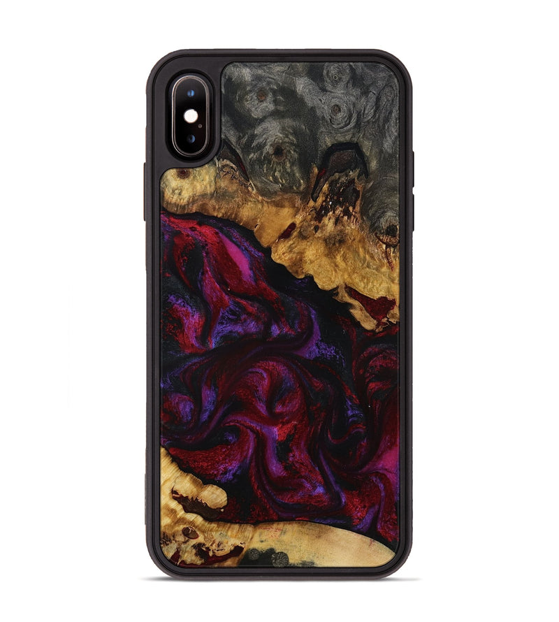 iPhone Xs Max Wood Phone Case - Kaycee (Red, 801420)