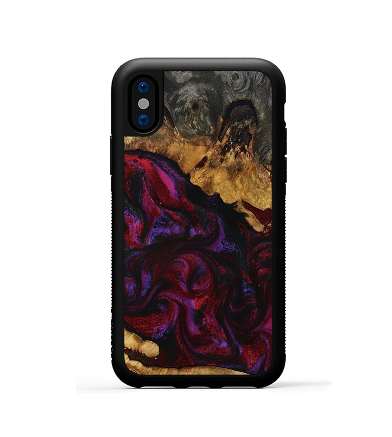 iPhone Xs Wood Phone Case - Kaycee (Red, 801420)