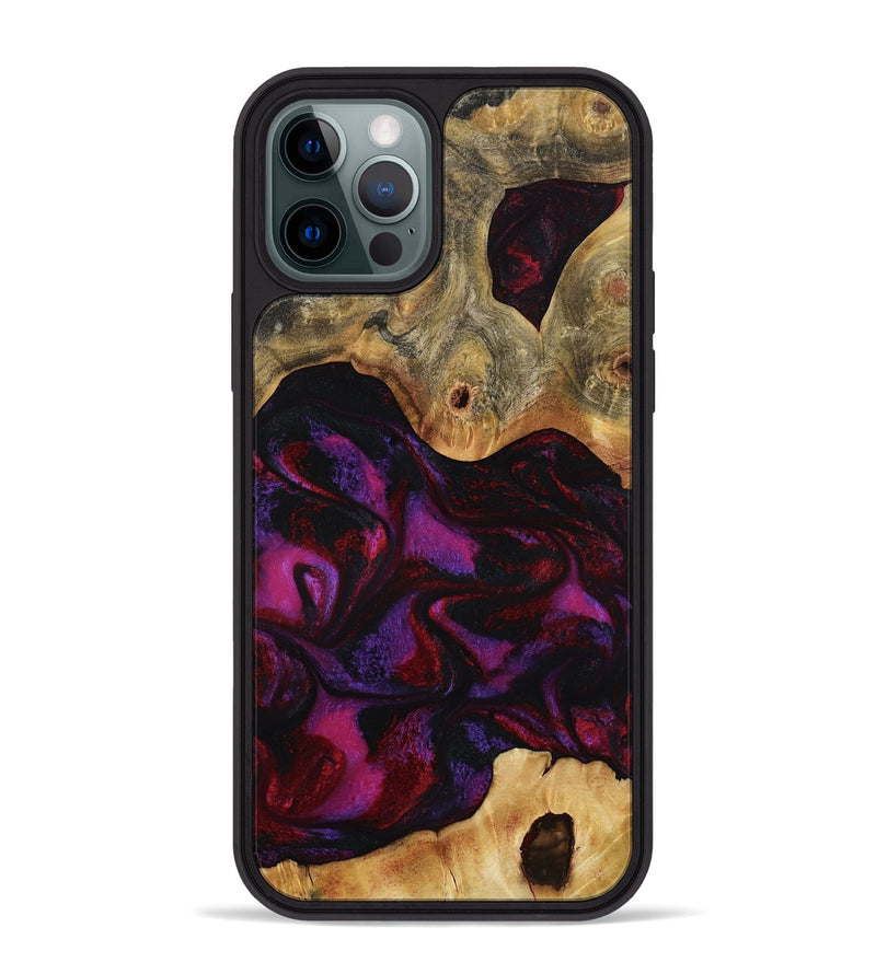 iPhone 12 Pro Max Wood Phone Case - Jayden (Red, 801421)