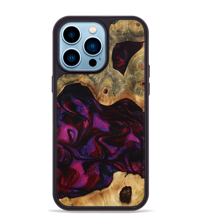 iPhone 14 Pro Max Wood Phone Case - Jayden (Red, 801421)