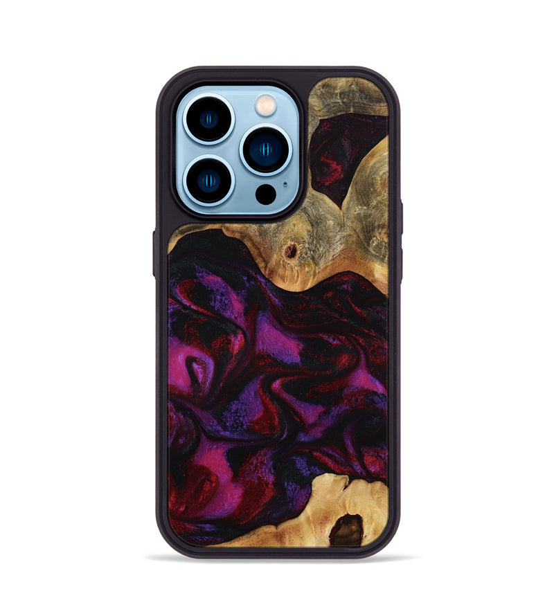 iPhone 14 Pro Wood Phone Case - Jayden (Red, 801421)