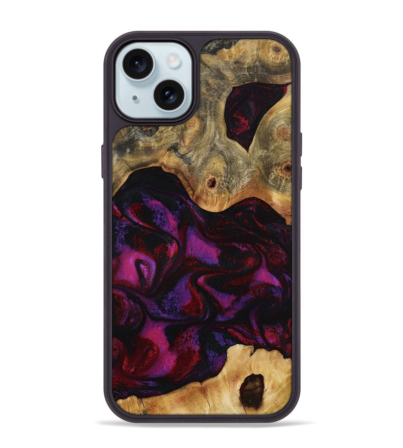 iPhone 15 Plus Wood Phone Case - Jayden (Red, 801421)