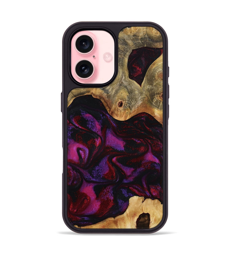 iPhone 16 Wood Phone Case - Jayden (Red, 801421)