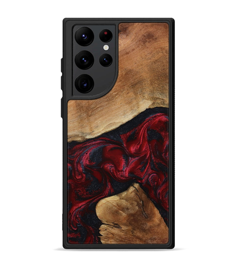 Galaxy S22 Ultra Wood Phone Case - Donny (Red, 801422)